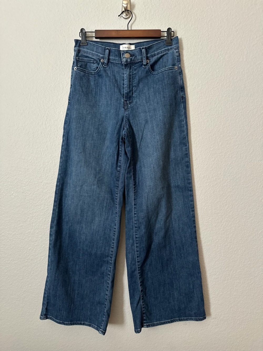 Frame Wide Leg Cropped Jeans